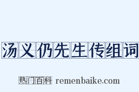 汤义仍先生传组词是什么意思的图片